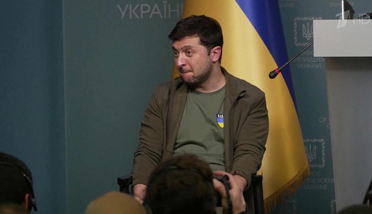 Наркоман Владимир Зеленский. Скриншот сюжета «Первого канала»