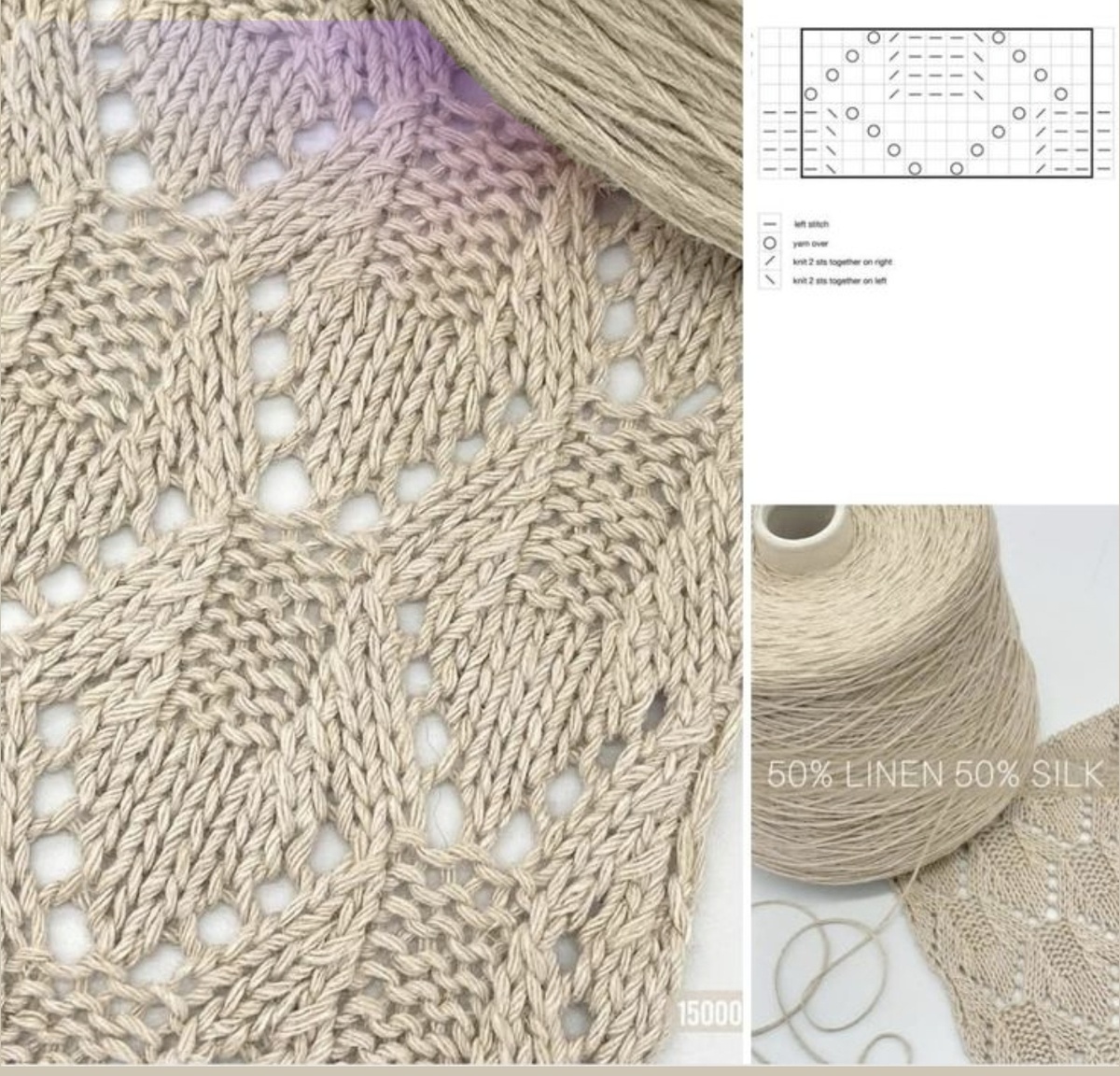 Нашла немного интересного. Ажурный узор для вязания красивого полотна. Подойдет как на джемпер так и палантин.