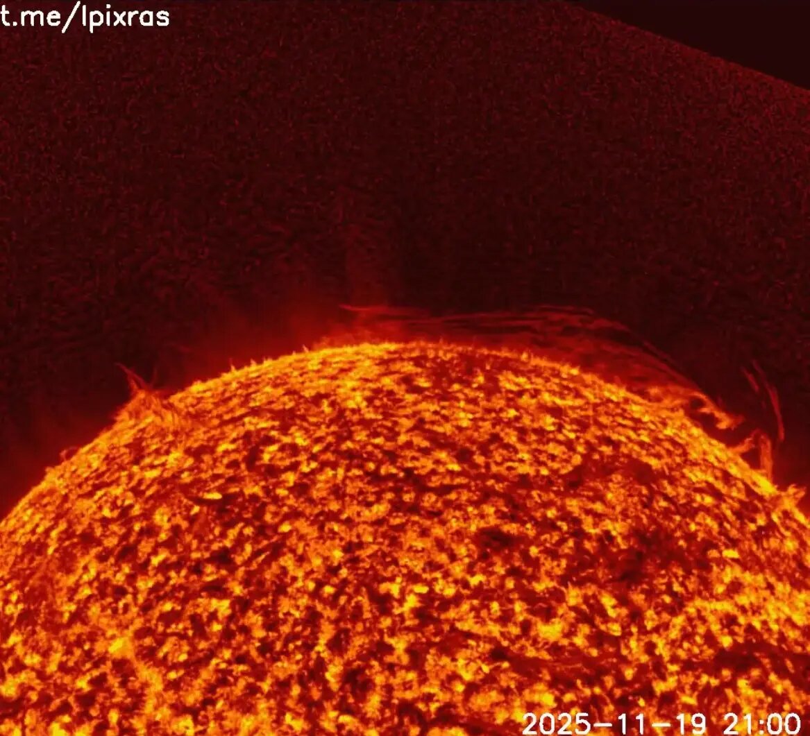    Фото: скриншот видео из telegram-канала «Лаборатория солнечной астрономии (XRAS)»