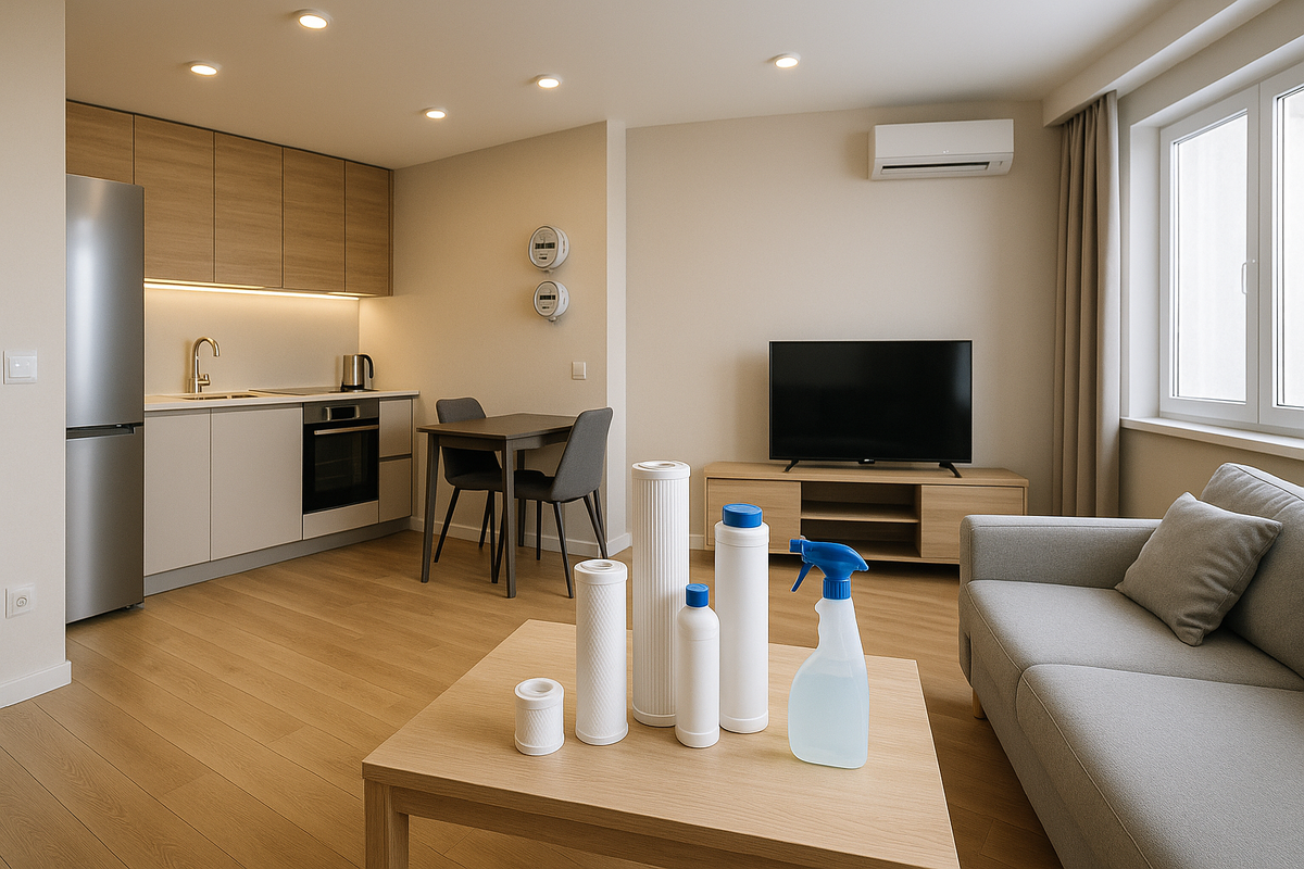 Современная квартира с продуманной техникой и мебелью, где оптимизированы расходы и сохранён комфорт проживания.