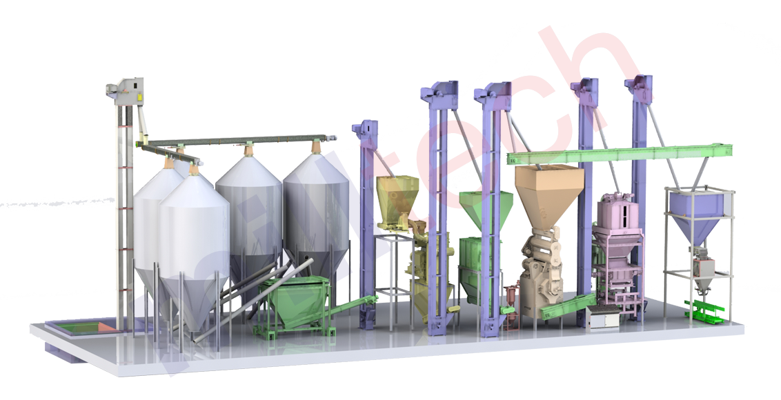 Линия для производства комбикорма 5 тонн/час