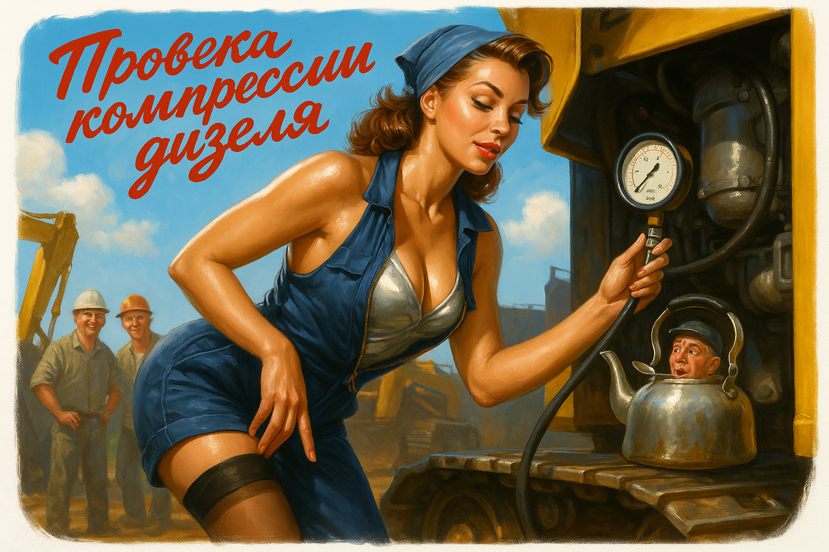    Проверка состояния двигателя экскаватора с помощью компрессии admin