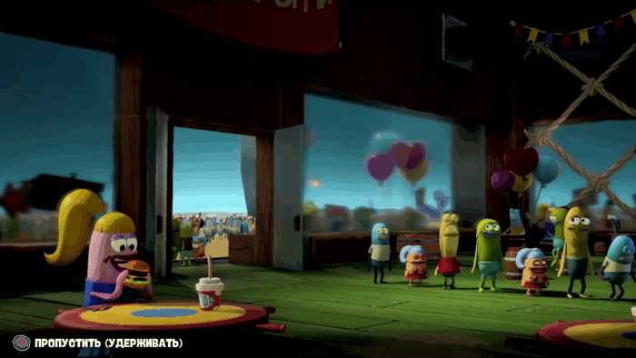 Gif картинка "Летучий голландец заглянул в Красти краб"