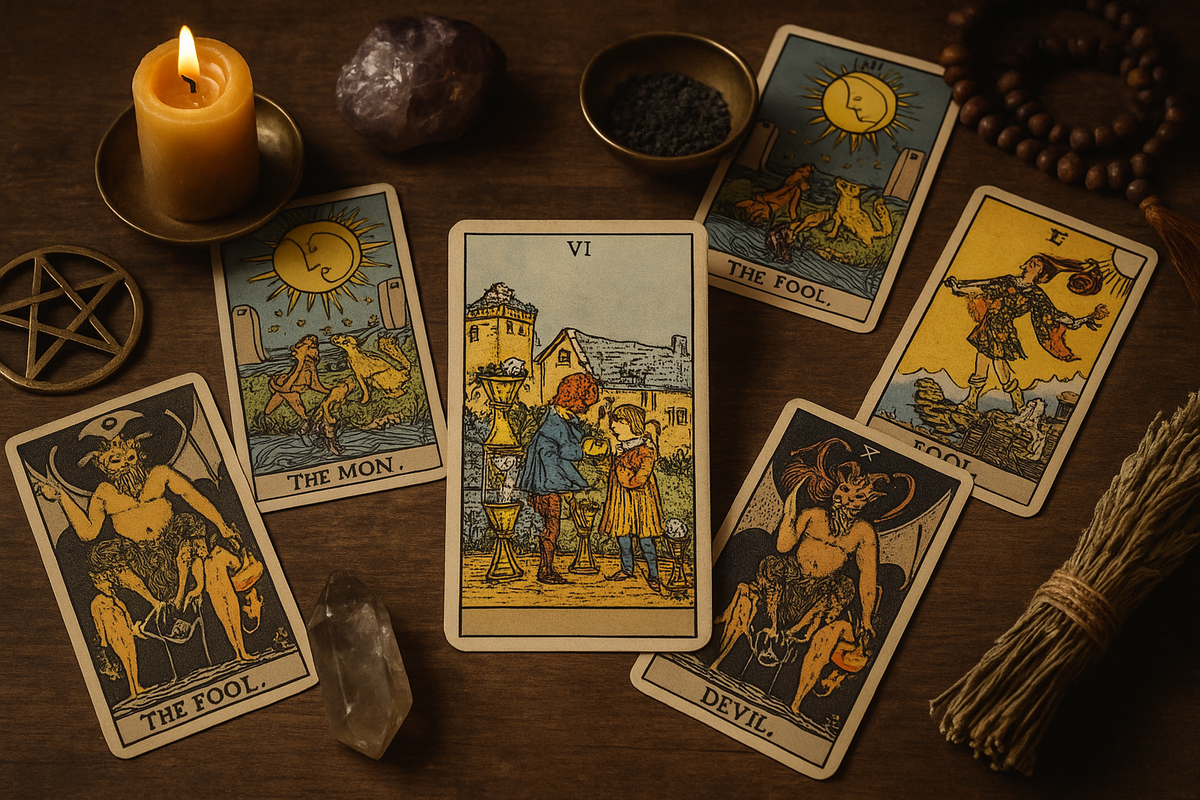 Энергия шестёрки в сочетаниях: прошлое встречается с новыми смыслами, и каждая карта добавляет свой акцент