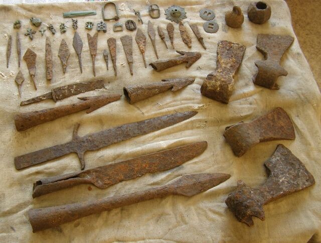 Оружие Куликовской битвы, найденное "Вещим Олегом" на Лебедянских полях.