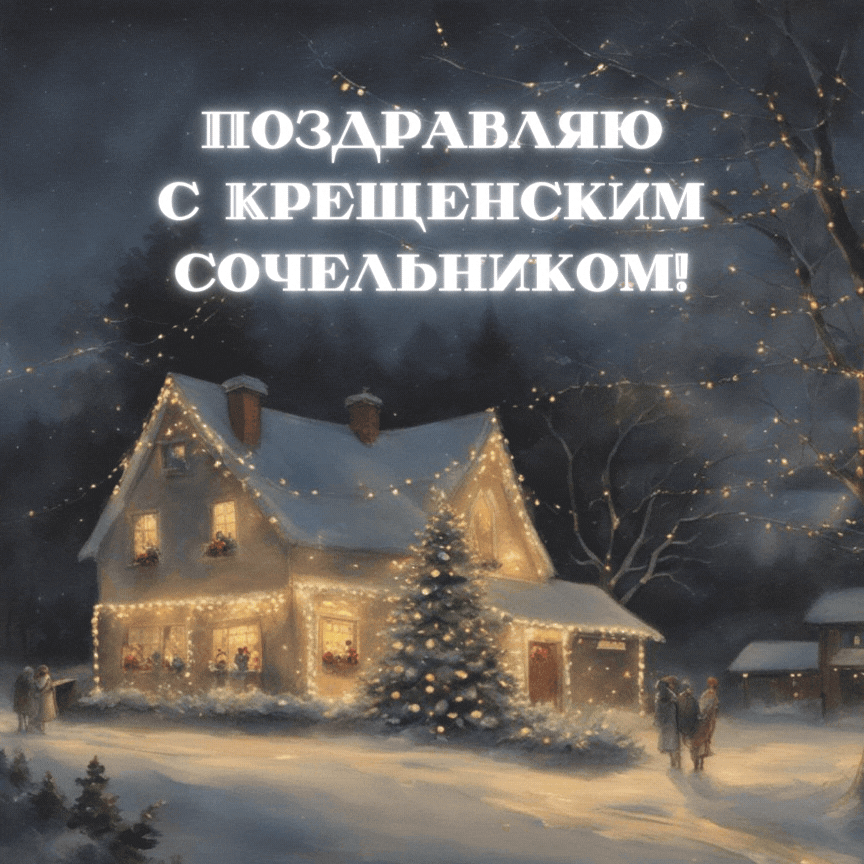 Фото: «Известия»
Гифки для поздравления с Крещенским Сочельником