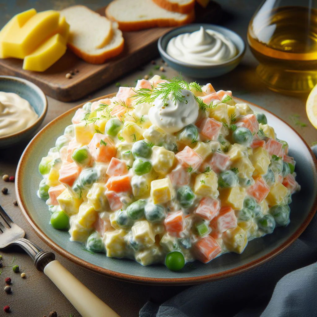 Как приготовить салат Оливье с колбасой самый простой и вкусный рецепт