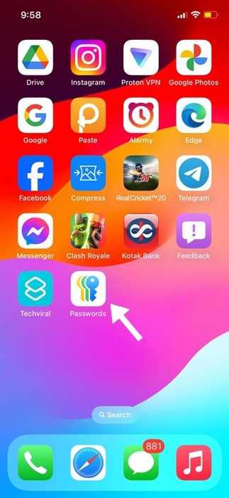 1. Запустите новое приложение Apple Passwords .