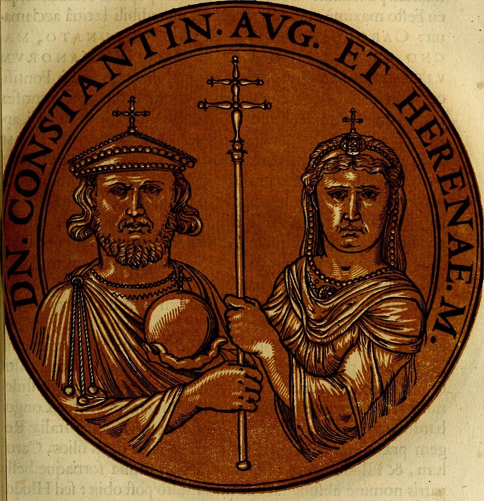 Император Константин VI c матерью Ириной.