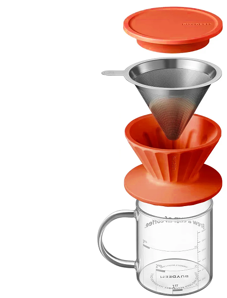 BUYDEEM Набор для заваривания кофе, терракотовый
