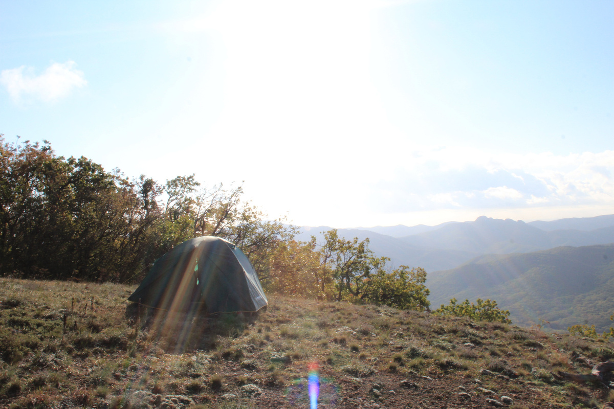 Утро на горе Биюк-Эгерек в Крыму