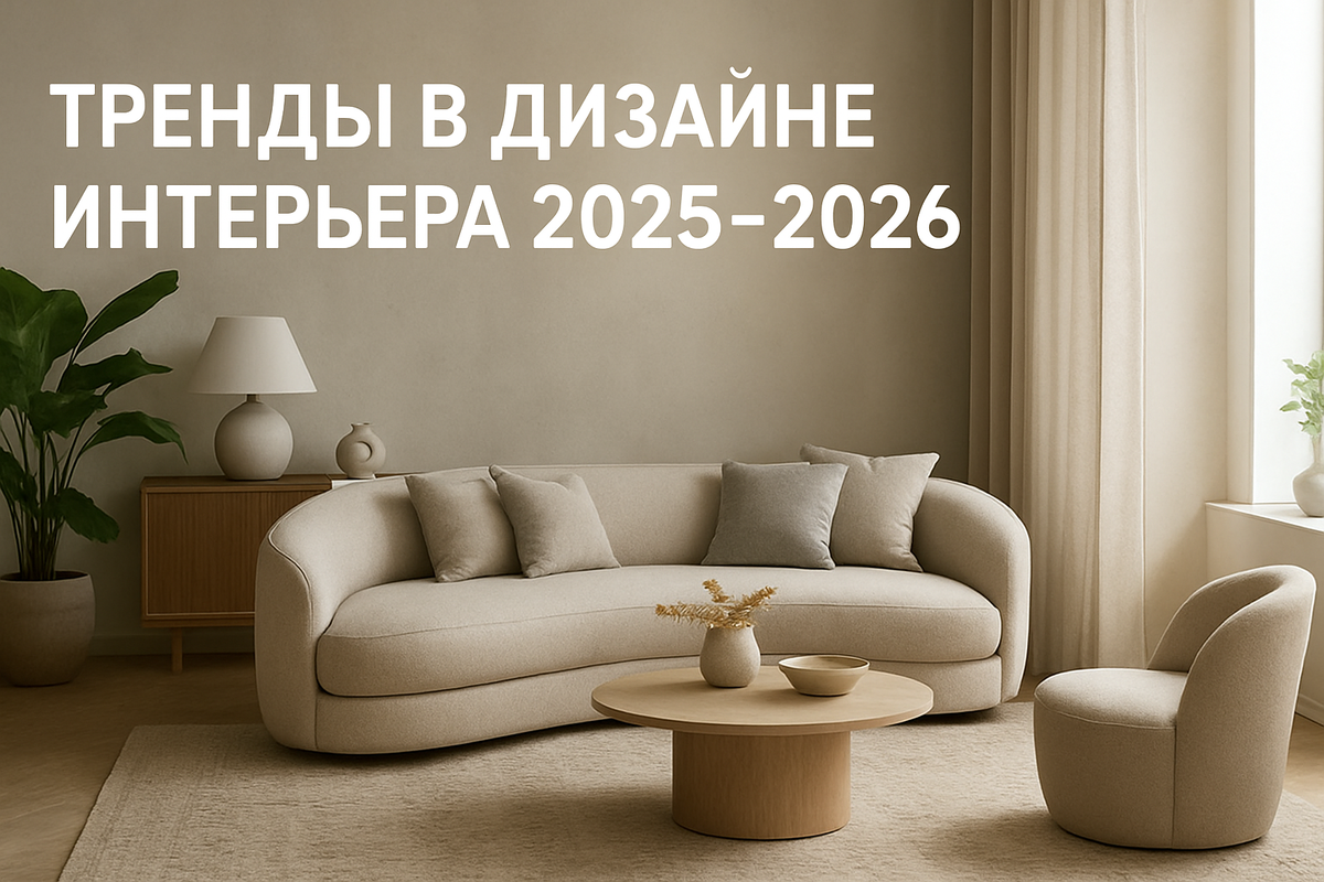 Актуальные тренды в дизайне интерьера 2025–2026