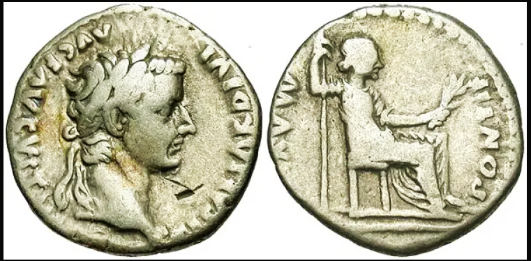 Денарий императора Тиберия 14-37 гг.