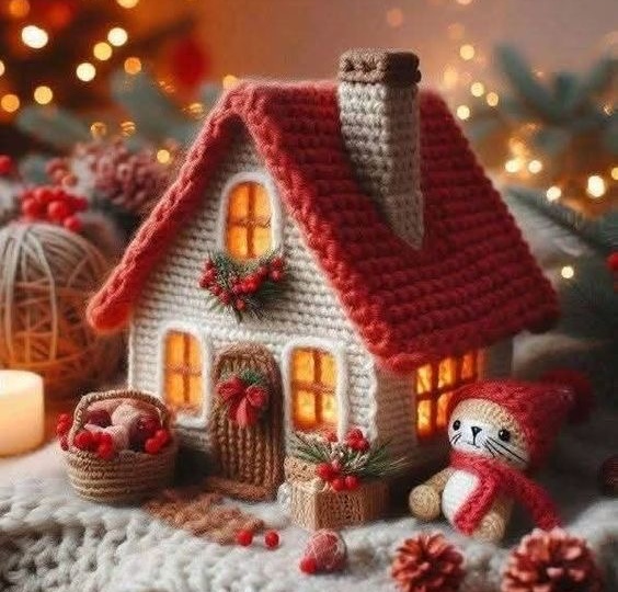✨ Вязаные крючком домики: уютный новогодний декор своими руками