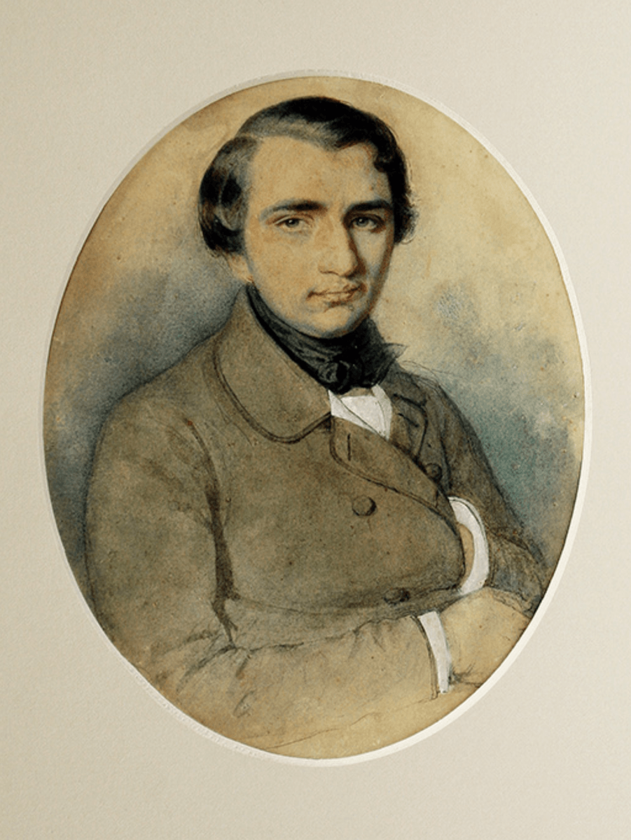 Иван Тургенев в молодости. Рисунок К. А. Горбунова, 1838