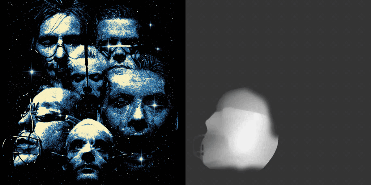 Маска глубины отрисованная вручную