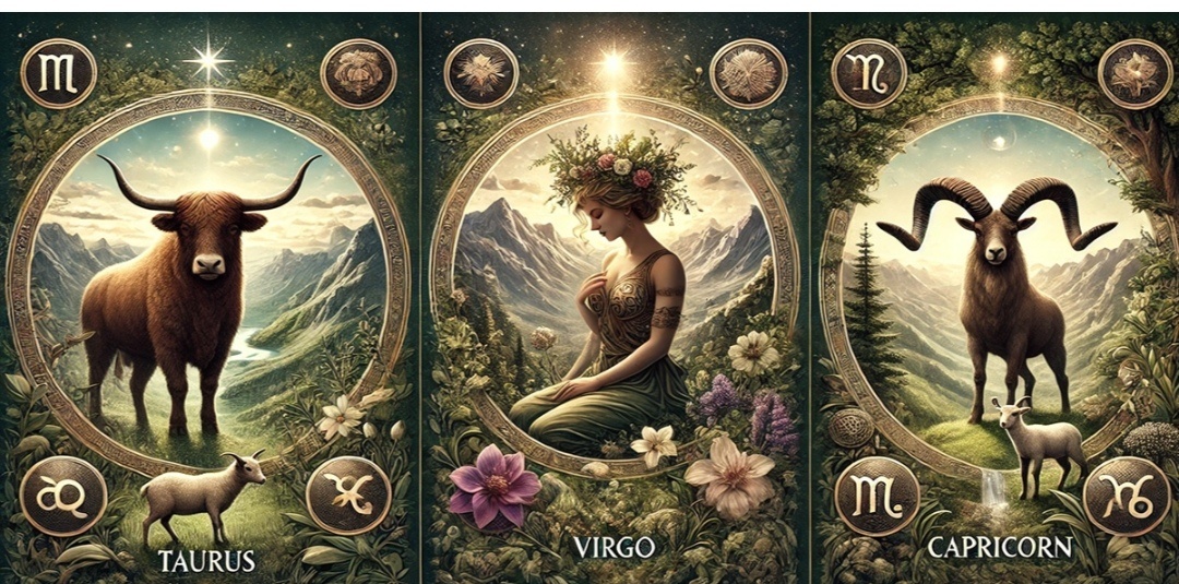 Телец, Дева, Козерог. 