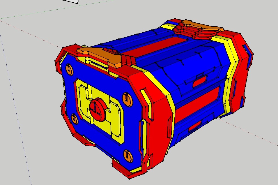 замоделил в Скетчапе похожий,но по своим размерам,расцветка по имеющим в наличчи цветов пластика