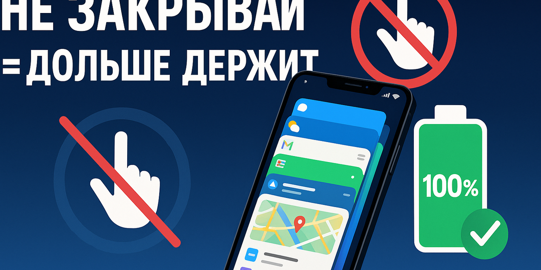 Неделю не закрывал приложения на телефоне — батарея держится ДОЛЬШЕ
