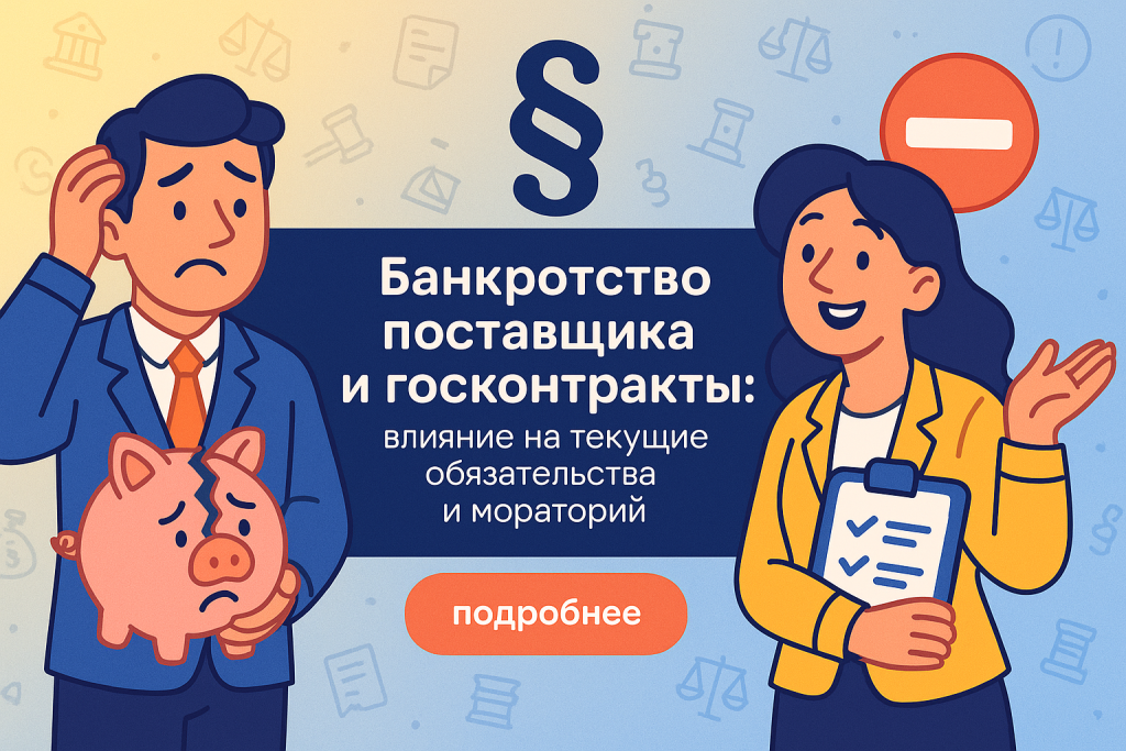    Банкротство поставщика и госконтракты: влияние на текущие обязательства и мораторий