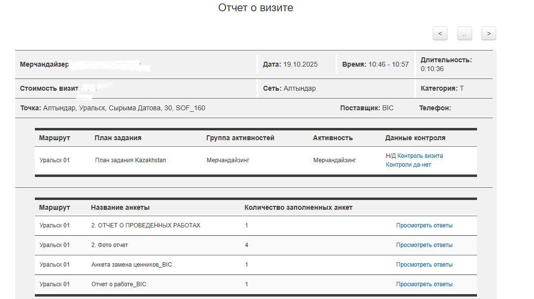 Пример отчета о визите