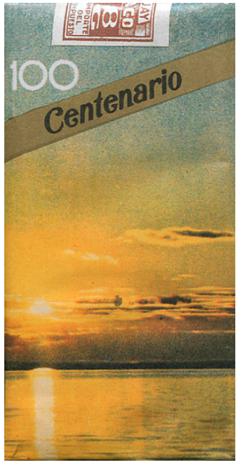 "Centenario" 100. Парагвай, 1980-е годы. 20 штук с фильтром в мягкой упаковке. Производитель: La Vencedora S.A. Владелец торговой марки: La Vencedora S.A.