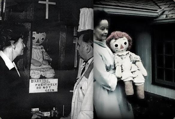 реальная кукла Аннабель в музее фото из открытых источников