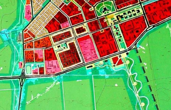 Генеральный план 2011 года. Уже тогда через депутатов пролоббировали жилье в лесу, но площадь пока небольшая.