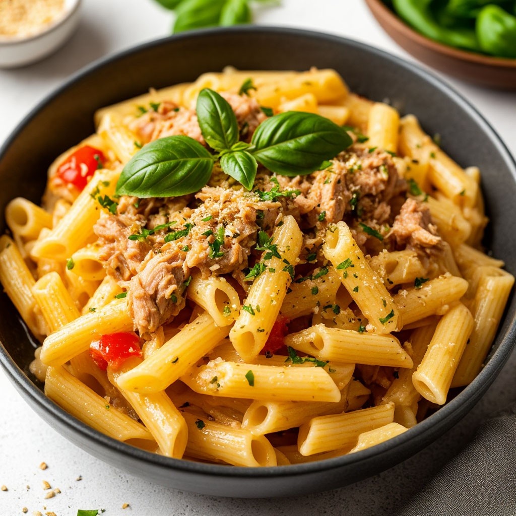 Макароны с тунцом