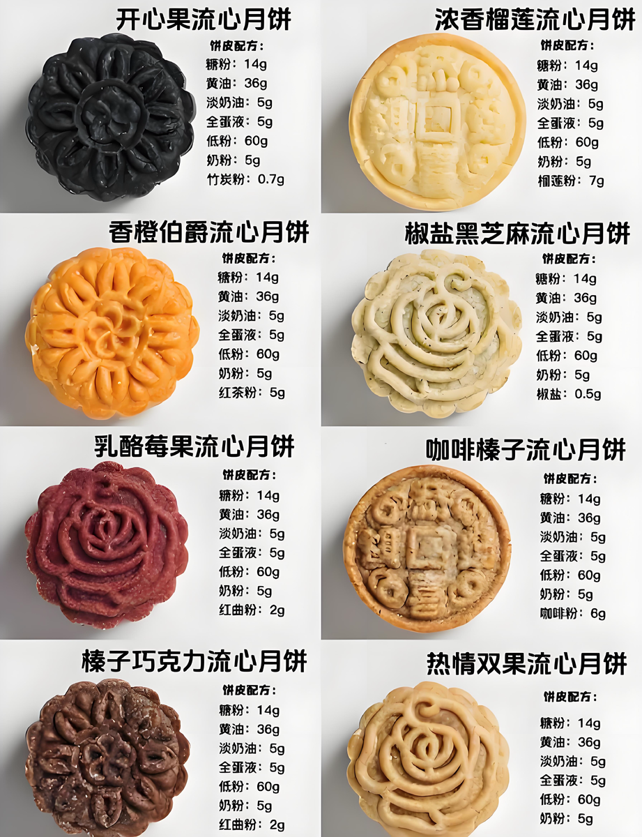 Лунные пряники - это традиционное лакомство на Праздник середины осени. Начинки и вкусы могут быть самые разные. Это лишь несколько популярных рецептов. 