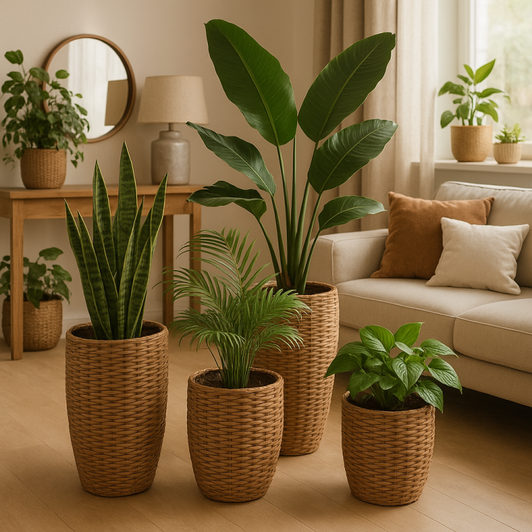    Как выбрать идеальные кашпо из искусственного ротанга: секреты стиля и уютного интерьера Loza