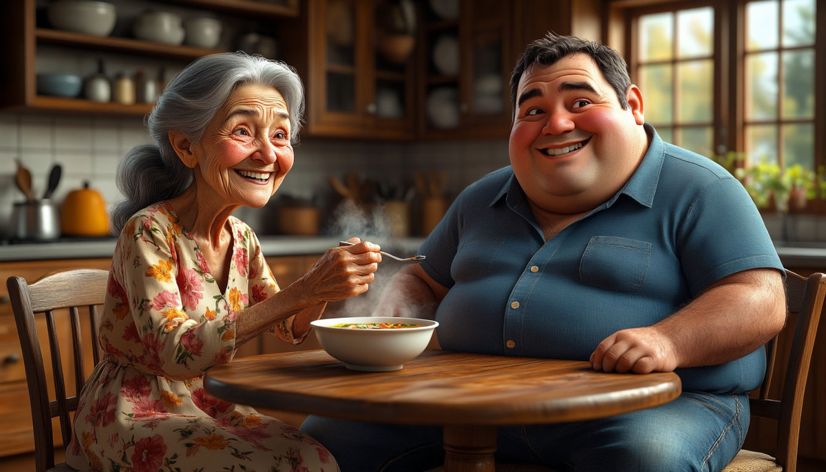 Потом похудеешь, а сейчас вот покушай картошечки с сальцем!