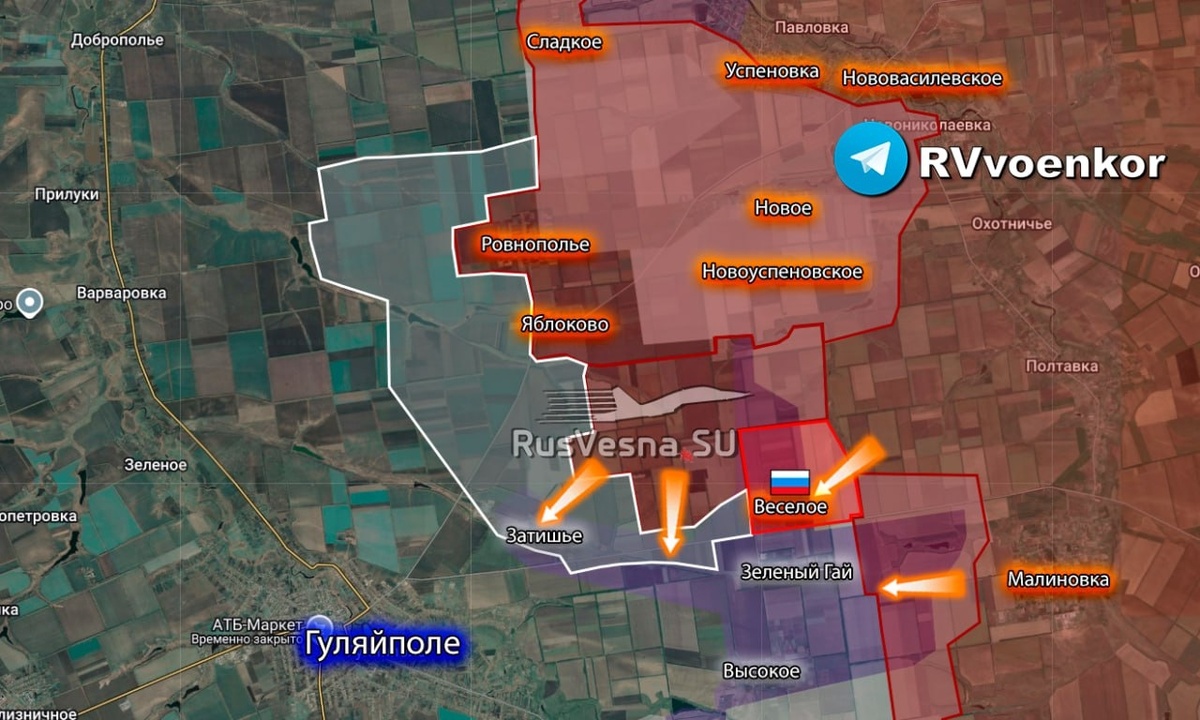    Армия России освободила село Веселое Запорожской области
