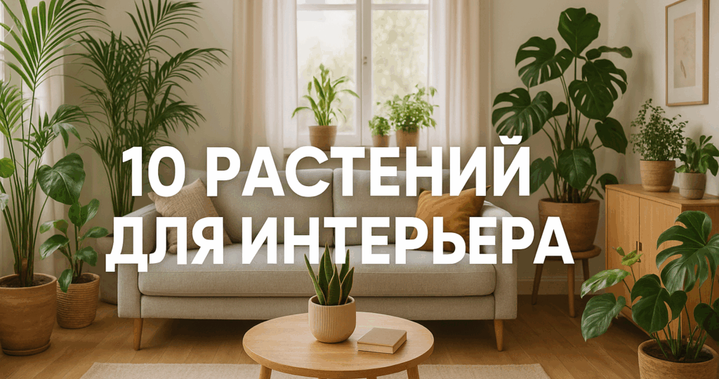 10 растений для интерьера квартиры: очищают воздух + красиво