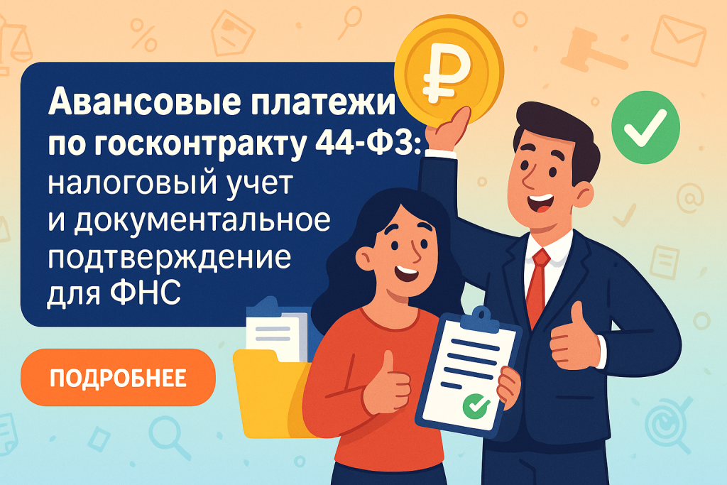    Авансовые платежи по госконтракту 44-ФЗ: налоговый учет и документальное подтверждение для ФНС