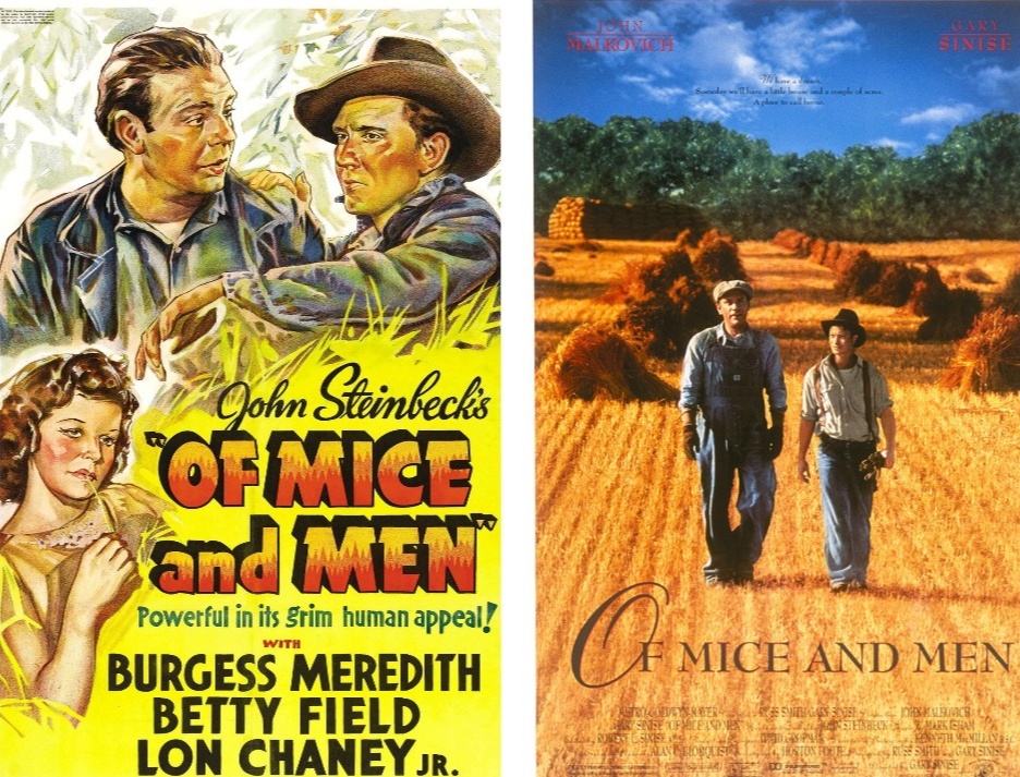 Постеры двух экранизаций повести, ставших знаковым событием в киномире: первая (1939 год) была номинирована на 4 премии Киноакадемии, вторая (1992 год) стала триумфатором Каннского кинофестиваля, будучи номинированной на Золотую пальмовую ветвь. 