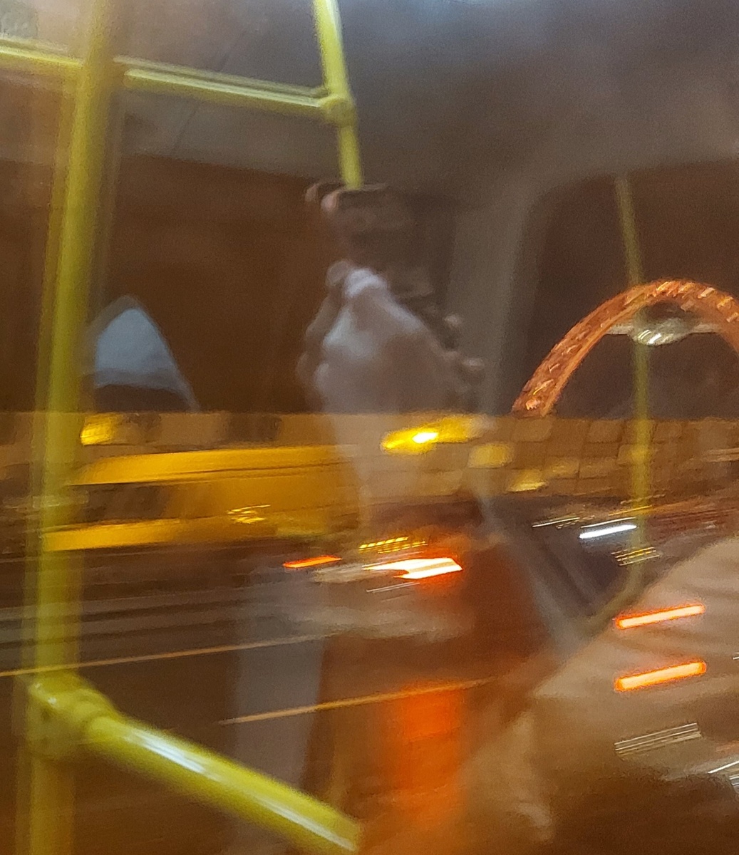 Вечером. А что это там за фигуры в колпаках?