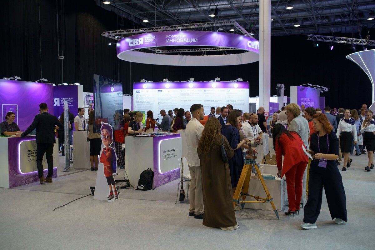 Первый день работы и демонстрация проектов на стендах Сибирской венчурной ярмарки (СВЯ) в Новосибирске