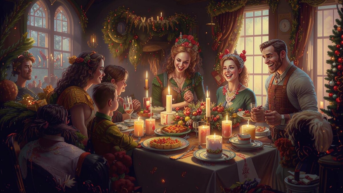 ИИ сегодня на все такие картинки о празднике пихает Ёлку, Новый год однако, близко, ну и ладно. Елка это замечательно!