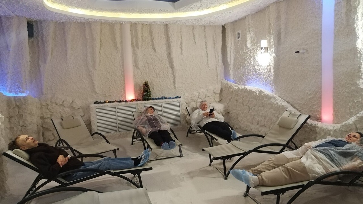 Процедура галотерапии в одном из санаториев