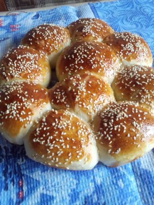 Булочки с кунжутом