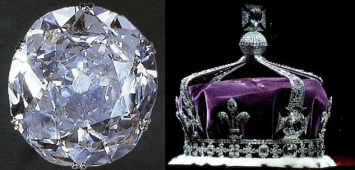 Бриллиант Кахинур в Британской короне, из Интернета. 