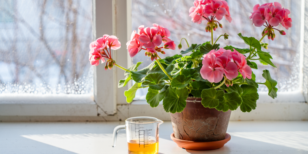 Вылил по герань, а она в декабре зацвела пышнее, чем летом. Сразу «выстрелили» мощные бутоны