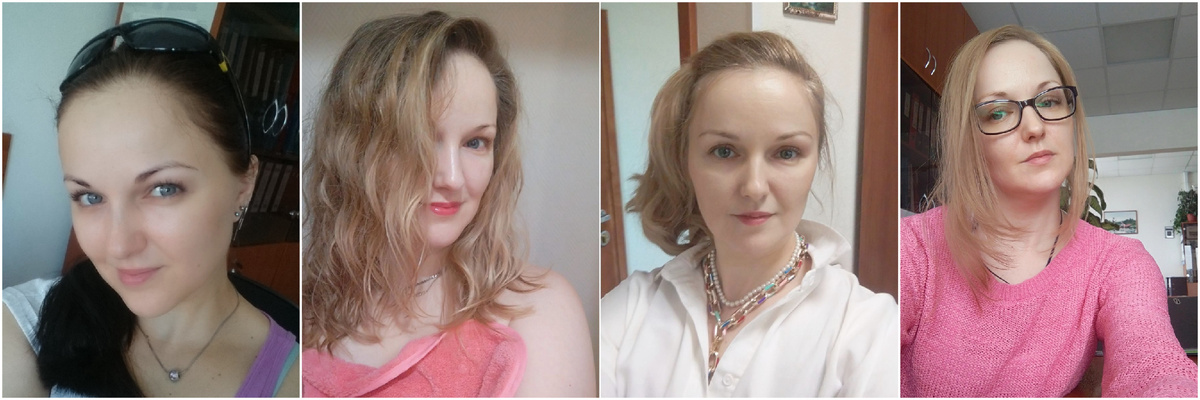 Обратите внимание, что везде присутствует макияж. 