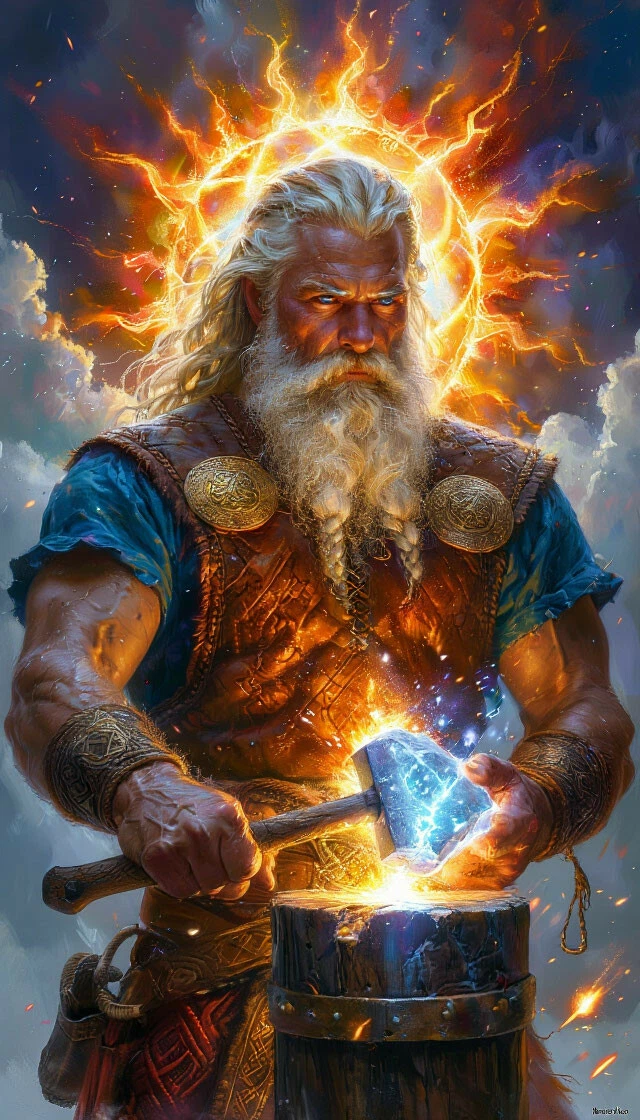 Сварог-кузнец. Иллюстрация ИИ