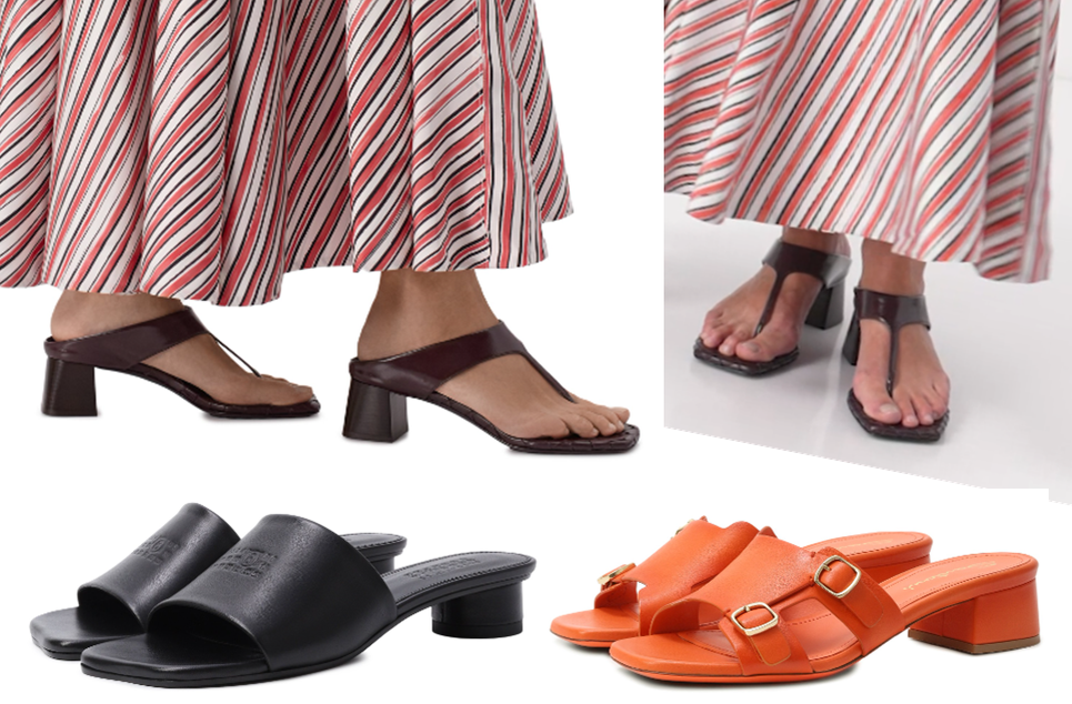 Мюли на устойчивом каблуке. Классик, Гамин/Драматик, Натурал +