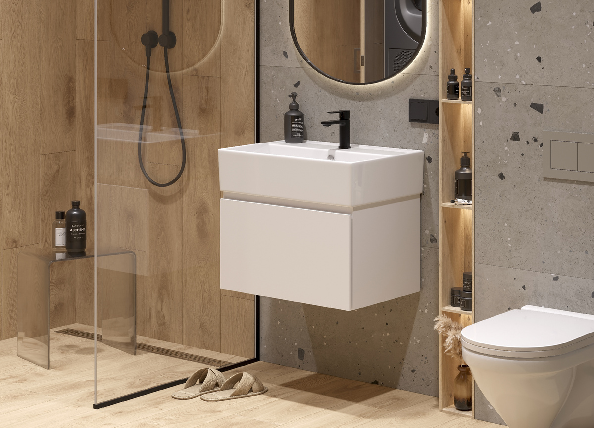 Керамогранит Etagi (под бетон) и Dubrava (под дерево) от бренда KERRANOVA