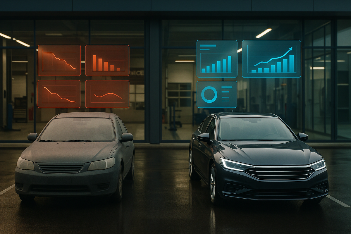 Иллюстриция до и после внедрения системы (без цифры и с цифрами)