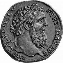 Монета с профилем Пертинакса