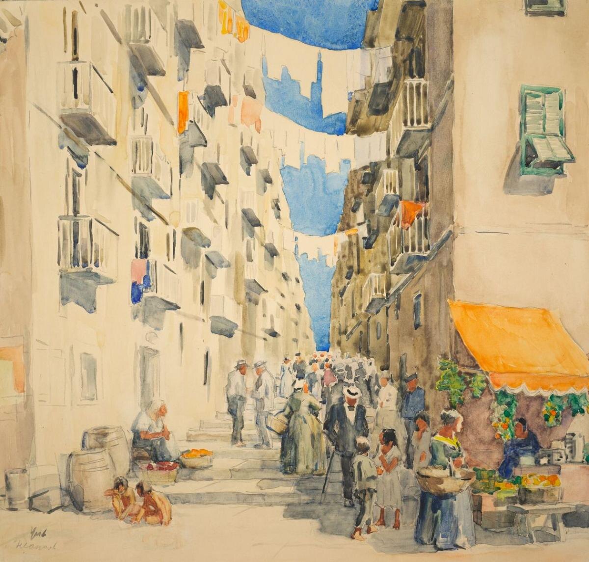 Неаполь. 1912. Художник — Н. П. Ульянов